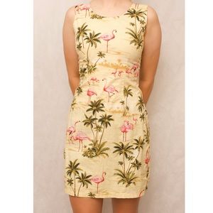 Flamingo Hawaiian summer sundress